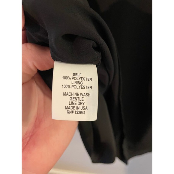 Amanda Uprichard Sleeveless Keyhole Flutter Collar Black Mini Dress - Picture 4 of 5